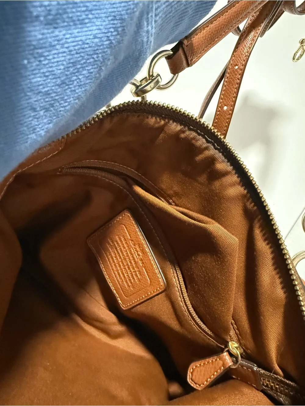 Coach Signature Canvas Satchel in Brown and Tan